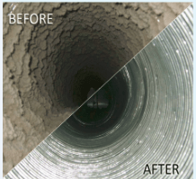 Before and After Air Duct Cleaning