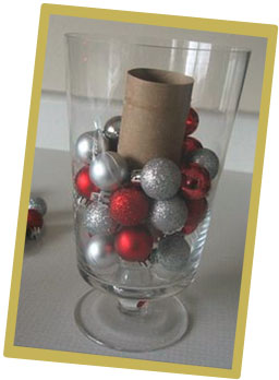 Christmas Decorating Ornament Centerpiece