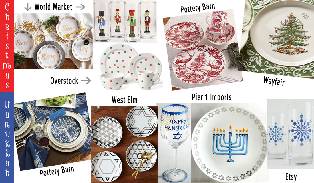 festive pieces of dinnerware