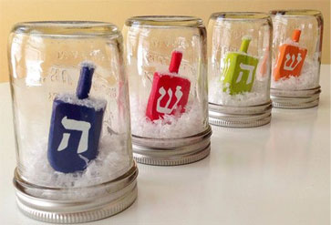 DIY Dreidel Snow Globes