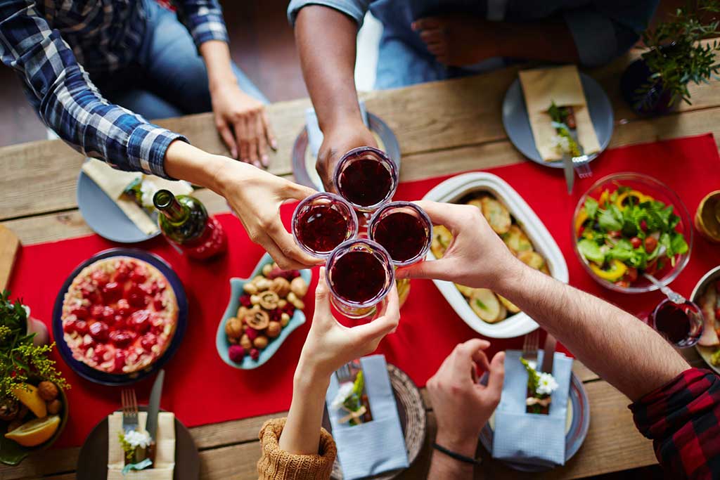 setting up food and beverage stations