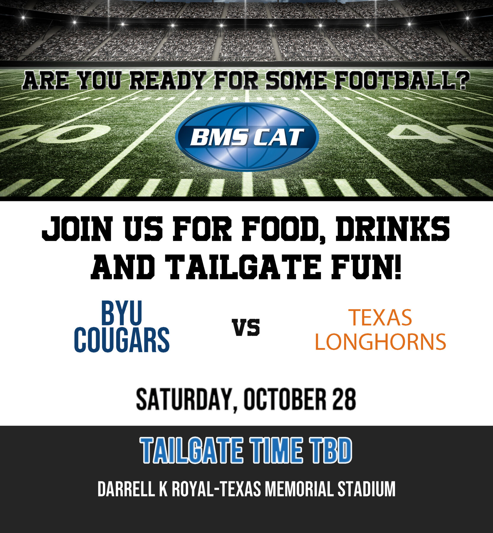 BYU vs UT Tailgate Invitation 2023 copy