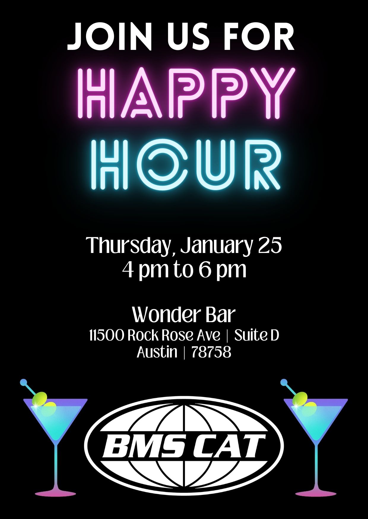 Copy of Neon Happy Hour Invite